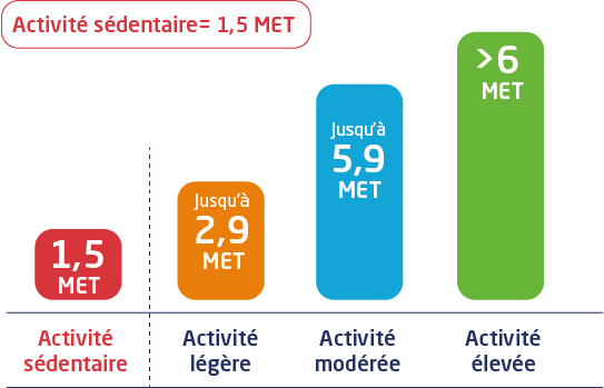 Sédentarité au travail MET