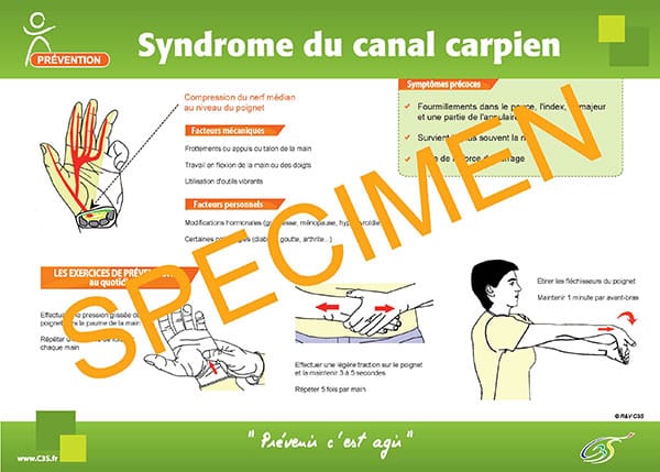 affiche prévention canal carpien