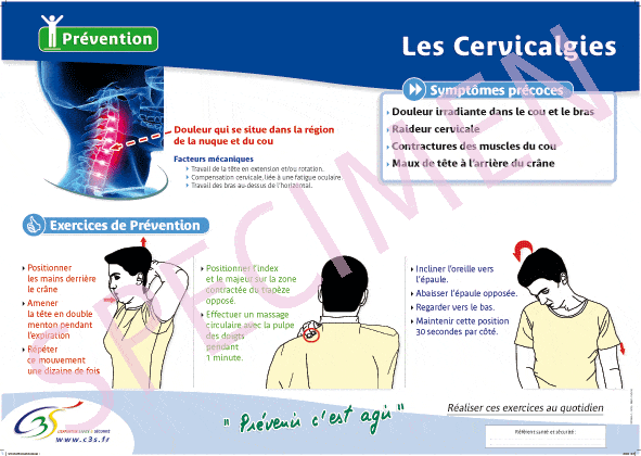 affiche prévention cervicalgie