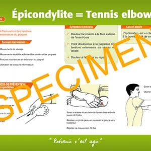 affiche prévention épicondylite