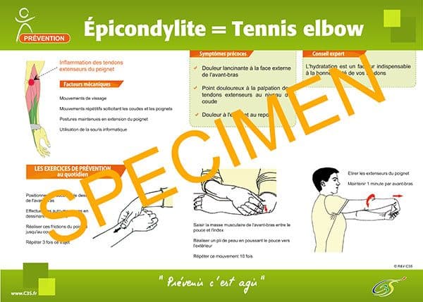 affiche prévention épicondylite