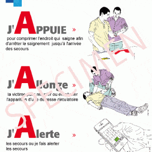 affiche agir en cas de saignement abondant
